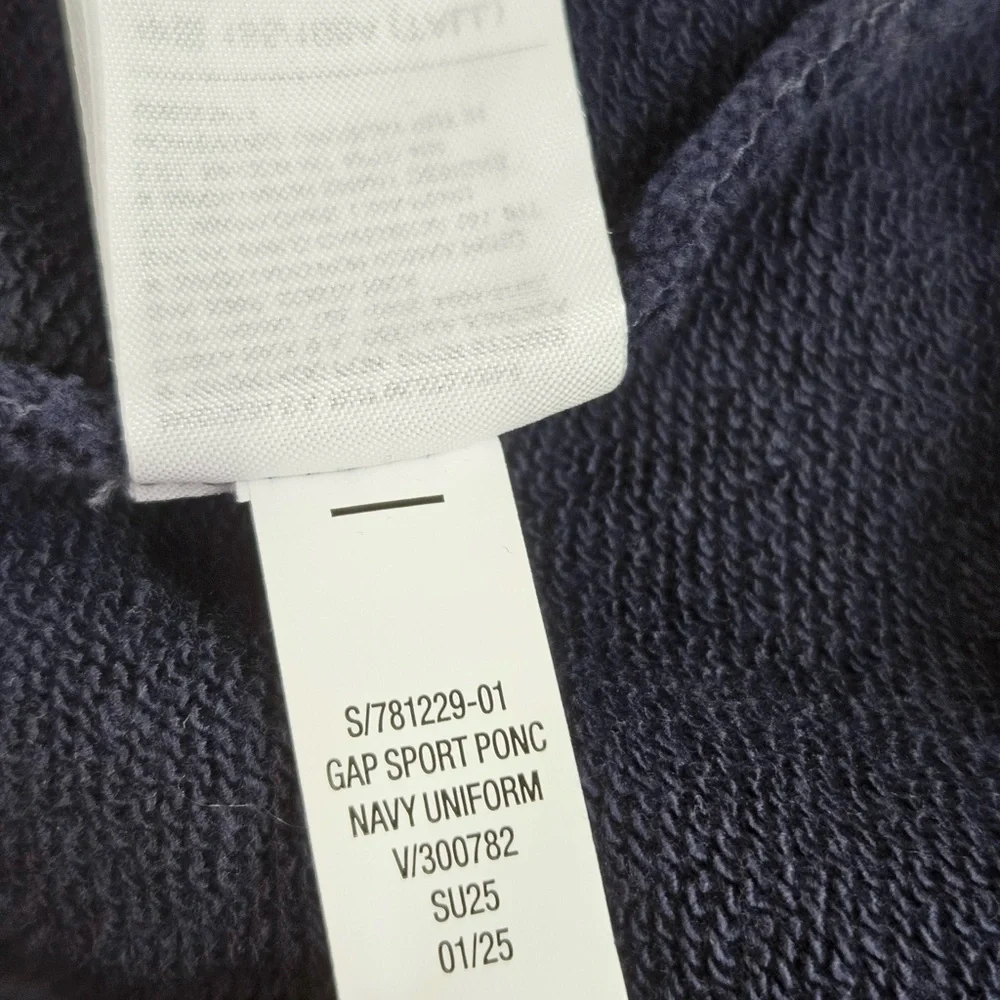 GAP Worldwide Logo Hoodie Acid Wash Navy Sweatshirt Dark Night Mens Size XL Tall - Picture 11 of 11